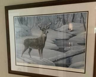 Deer pucture, signed.