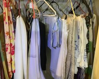 Table cloths. Some round, very large, smaller.