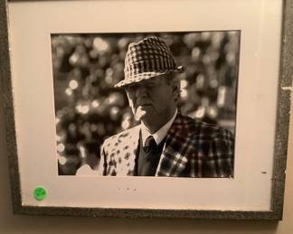 Couch Bear Bryant in his checker hat.