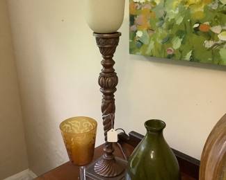 Green vase on buffet: Price $14.00