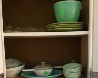 Tupperware and Corning ware.