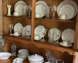 The Flitz & Floyd China with crystal glasses. Price: $140.00