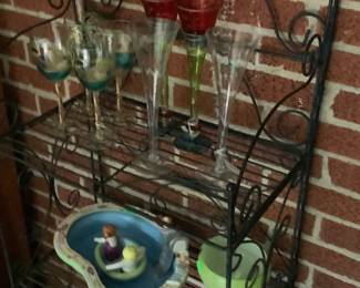 Small black,metal rack. Price: $16.00
