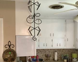 Metal wine rack .