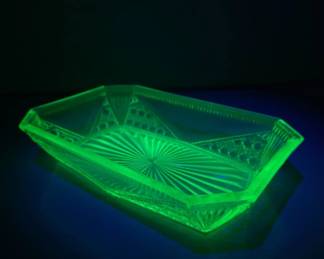 Uranium Vaseline Glass Dish