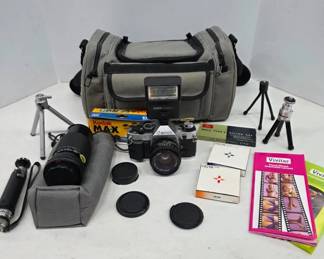 Canon AE-1 Camera With Accessories