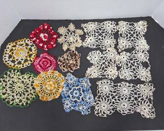 Crocheted Doilies in Various Condition