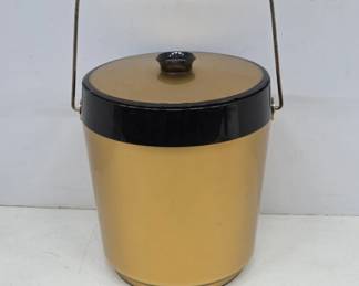 Gold Thermo-Serv Ice Bucket With Lid