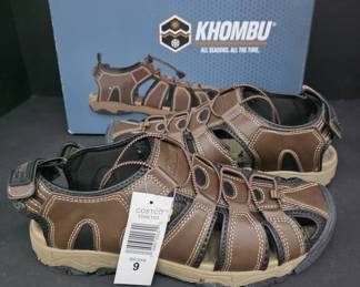 Khombu Men's Brown Sandals Size 9