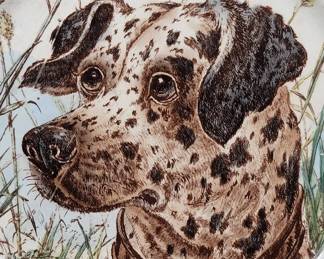 Cauldon England Dalmatian Ceramic Plate