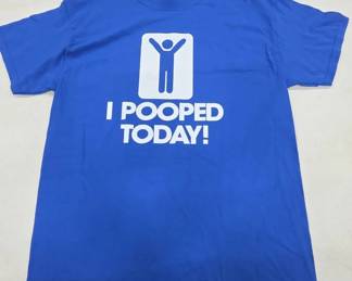 Blue Gildan Cotton T-Shirt with Graphic Text