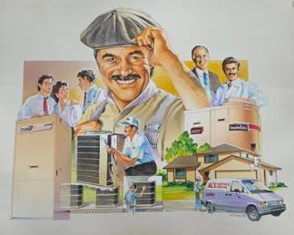 Original Lennox Heating Advertising Artwork