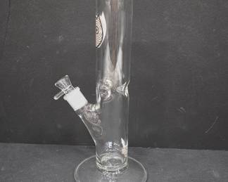 Clear Glass Water Pipe With Owl Decoration
