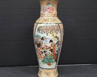 Porcelain Vase with Asian Motif