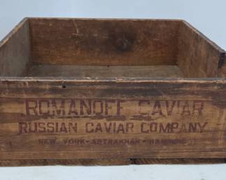 Romanoff Russian Caviar Wood Crate