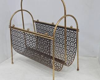 MCM Brass Mesh Magazine Rack