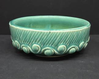 McCoy Pottery Green Bowl with Crack Line