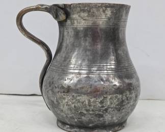 Silver-Plated Copper Tavern Tankard, c. 1780-1840