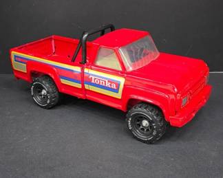 Tonka Red Pickup Truck With Decals 13"
