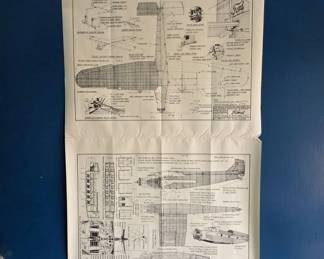 Model Airplane Ford Tri-Motor Blueprint