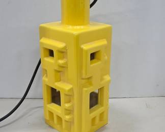 MCM Swedish Design Yellow Ceramic Lamp