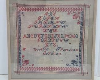 1800's Sampler With Alphabet Design