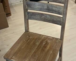 Rustic Farmhouse Ladder Back Dining Chairs and Bench Set