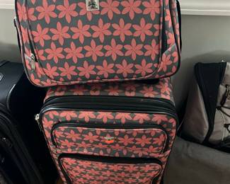 Floral Pattern Luggage Set