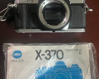 Minolta X-370 35mm SLR Camera with Lens and Accessories