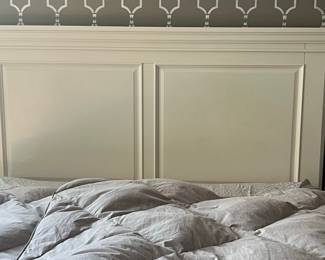 White Bedroom Set with Headboard and Dressers