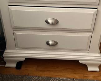 White Bedroom Set with Headboard and Dressers