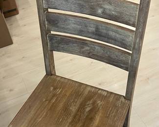 Rustic Farmhouse Ladder Back Dining Chairs and Bench Set