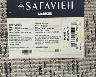 Safavieh Madison Collection MAD600C-8 Cream Light Grey Polypropylene Area Rug