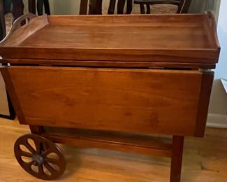 Vintage Drop Leaf Tea Cart / Bar Cart by Henkel Harris