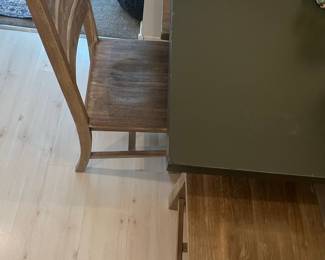 Rustic Farmhouse Ladder Back Dining Chairs and Bench Set