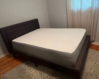 Nectar Full Size Mattress with Upholstered Bed Frame