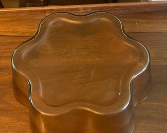 Amber Glass Lotus Bowl
