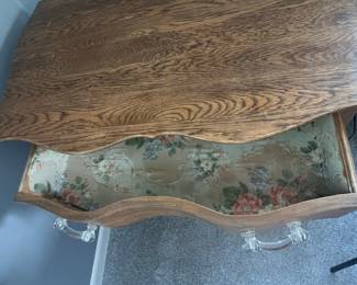 Antique Oak Dresser with Glass Knobs