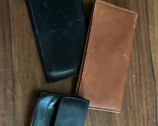 Lot of Three Leather Wallets/Card Holders