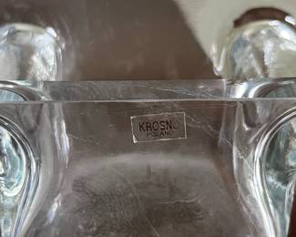 Krosno Poland Glass Relish Dish