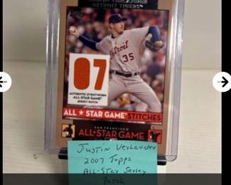Justin Verlander Topps 2007 Jersey Patch
