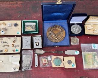 militaria, jewelry, ancient coins, Vietnam lighters, cufflinks 