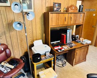 Computer Hutch, Computer, Printer, Supplies