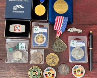 militaria, running medals, challenge coins, etc