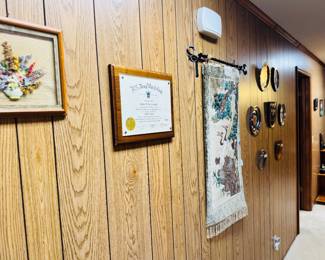 Dried Flower Art, Crane Tapestry