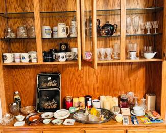 steins, mugs, souvenir pieces, crystal