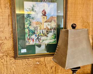vintage European watercolor