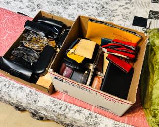 Military Glasses and Sun Glasses, Coin Purses, Bank Bag