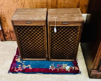 speakers, chinese art deco rug