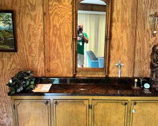 credenza and mirror, great paint project